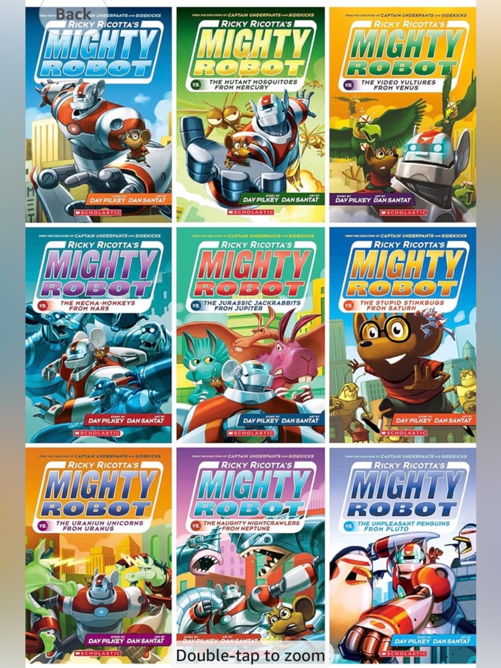 Ricky Ricotta's Mighty Robot Book Set by Dav Pilkey - books 1 thru 9